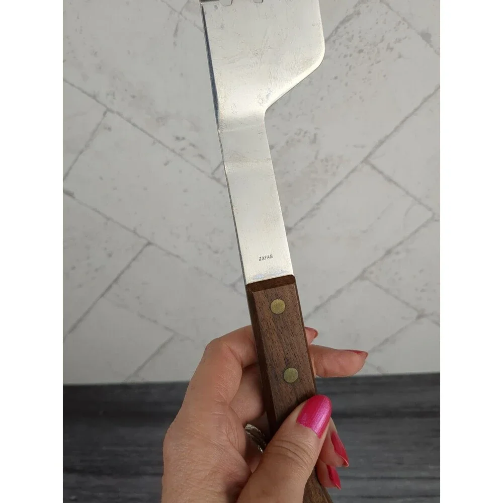 VTG Serving Meat Carving Fork Wood Handle First Natl Bank David City Nebraska